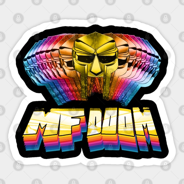 retro mf doom mask Sticker by Xela Wilma